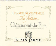 Domaine GRAND VENEUR Chateauneuf du Pape Blanc 'La Fontaine' 2019